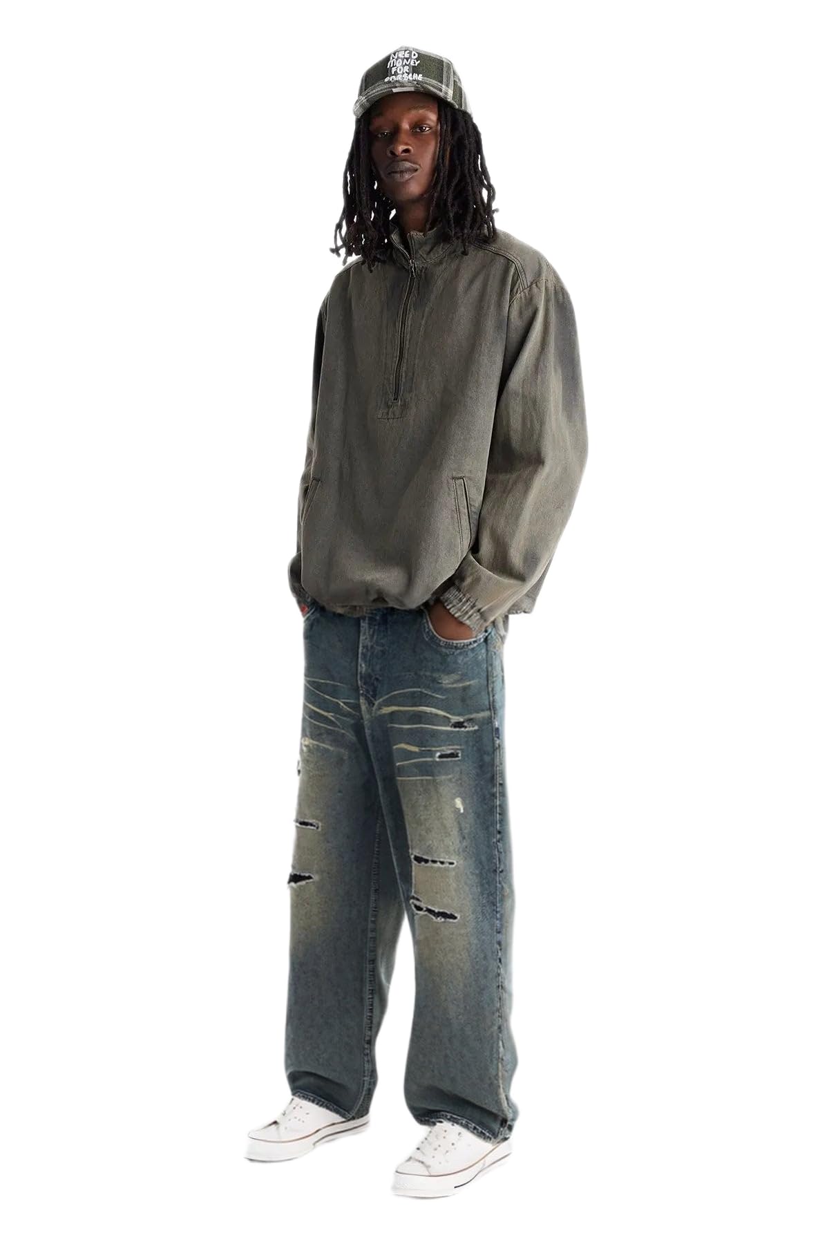 sylor Baggy Denim Jeans, Green, Size 34-picture-43