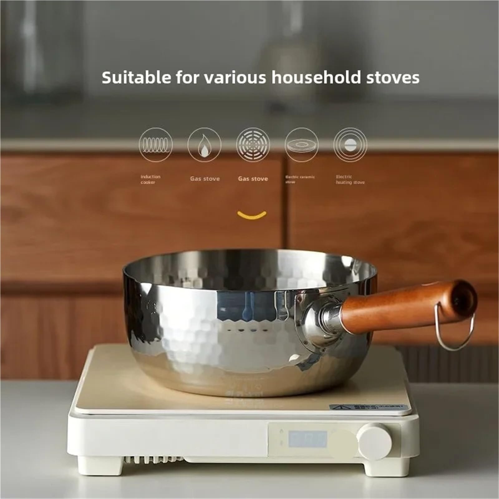 Snow Pan 316 Edelstahl-Milchtopf, für den Haushalt, antihaftbeschichtet, für Instant-Nudeln, Suppe, 16 cm