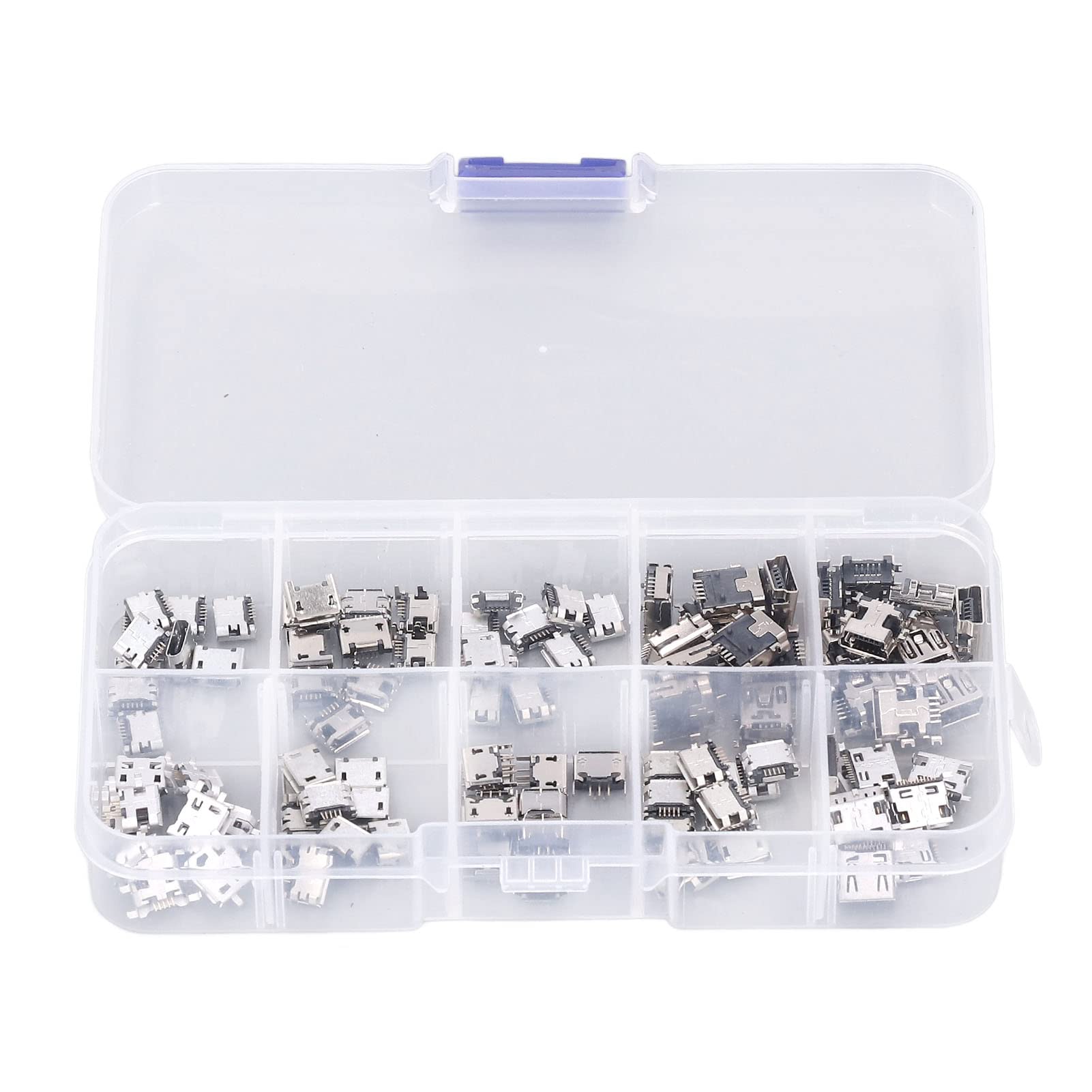 WiMas 180PCS USB 2.0 3.0 Tipo A Tipo C Micro USB Maschio Femmina Spina Adattatore Connettore, Saldatura Prese USB Jack Assortimento Kit Montaggio PCB Parti di Ricambio per Saldatura fai da te