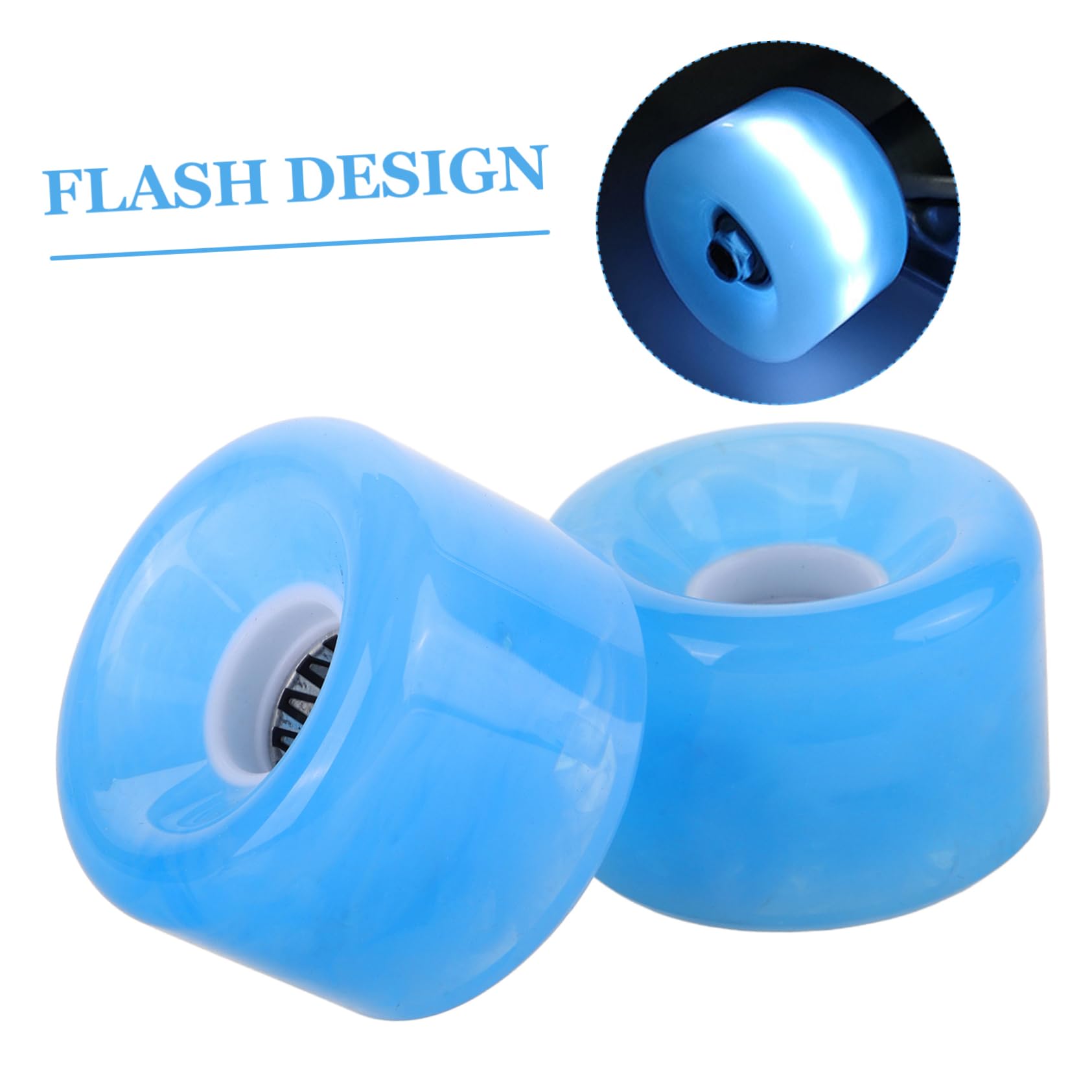 BESPORTBLE S Prácticas Ruedas De Skate Rueda De Longboard Patineta Rueda Grande Camiones De Skate Llantas Ruedas De Diseño De Rodamientos Reemplazos De Ruedas PU Sky-Blue