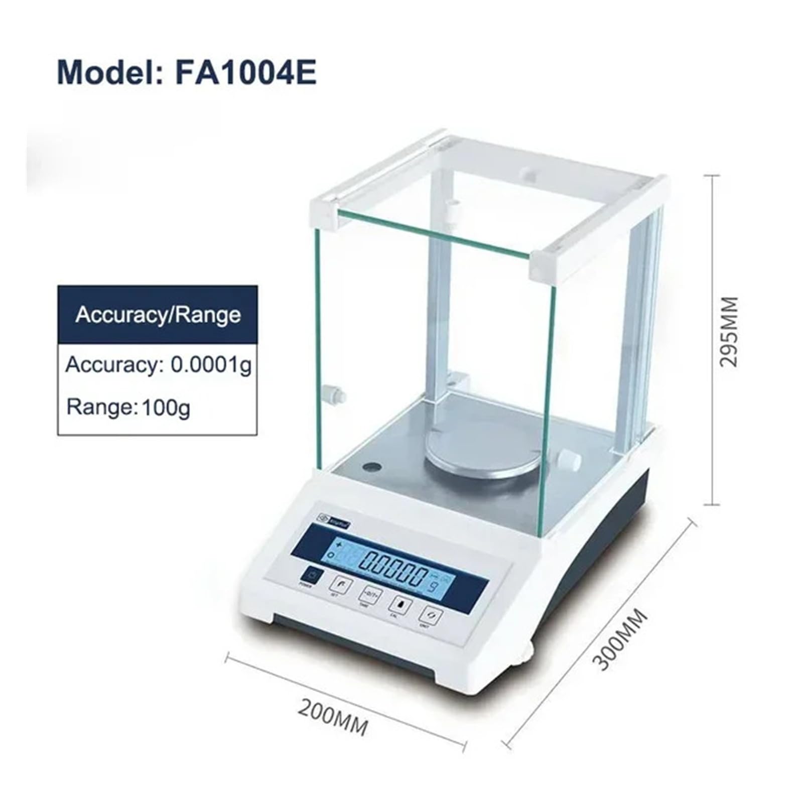 0,1 mg 0,0001 g que pesa la balanza analítica electrónica con parabrisas for laboratorio, industrial, negocios Respuesta Rápida(100g 0.0001g FA1004E)