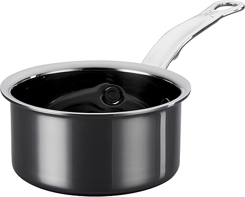 Hestan - Colección NanoBond - Calentador de mantequilla de titanio de acero inoxidable, compatible con placa de inducción, 0.75 cuartos de galón