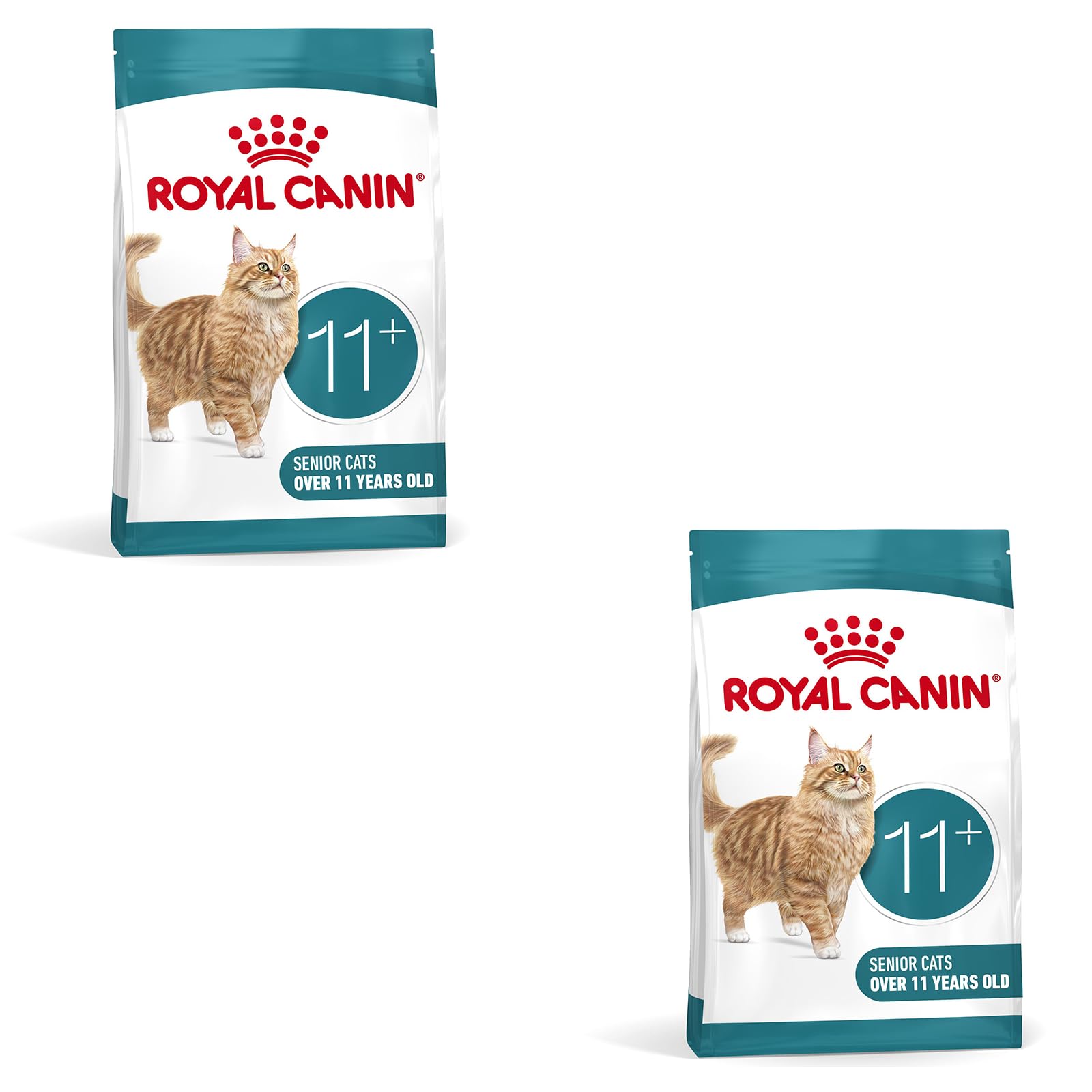 ROYAL CANIN AGEING 11+ | Twin Pack | 2 x 400g | Dry Food for Elderly Cats from 11 Years | Formula with HealthyAge7 Complex | Contains Easy Chew Treats