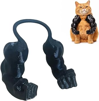 Cat Muscles Arms, 3D Printed Muscle Arms for Cats, Cats Neck Arm with Muscle Texture, Hilarious Pet Shoulder Attachment, Halloween Cat Costume Accessories