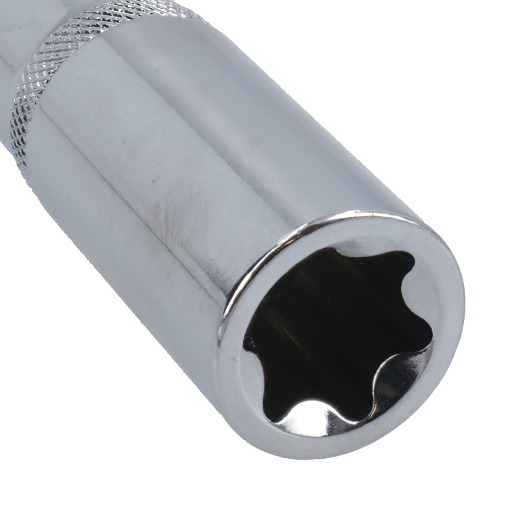 AB Tools Torx Star odporne na manipulacje gniazda Star Plus E męskie i żeńskie T6 - T70 E4 - E24 60 szt