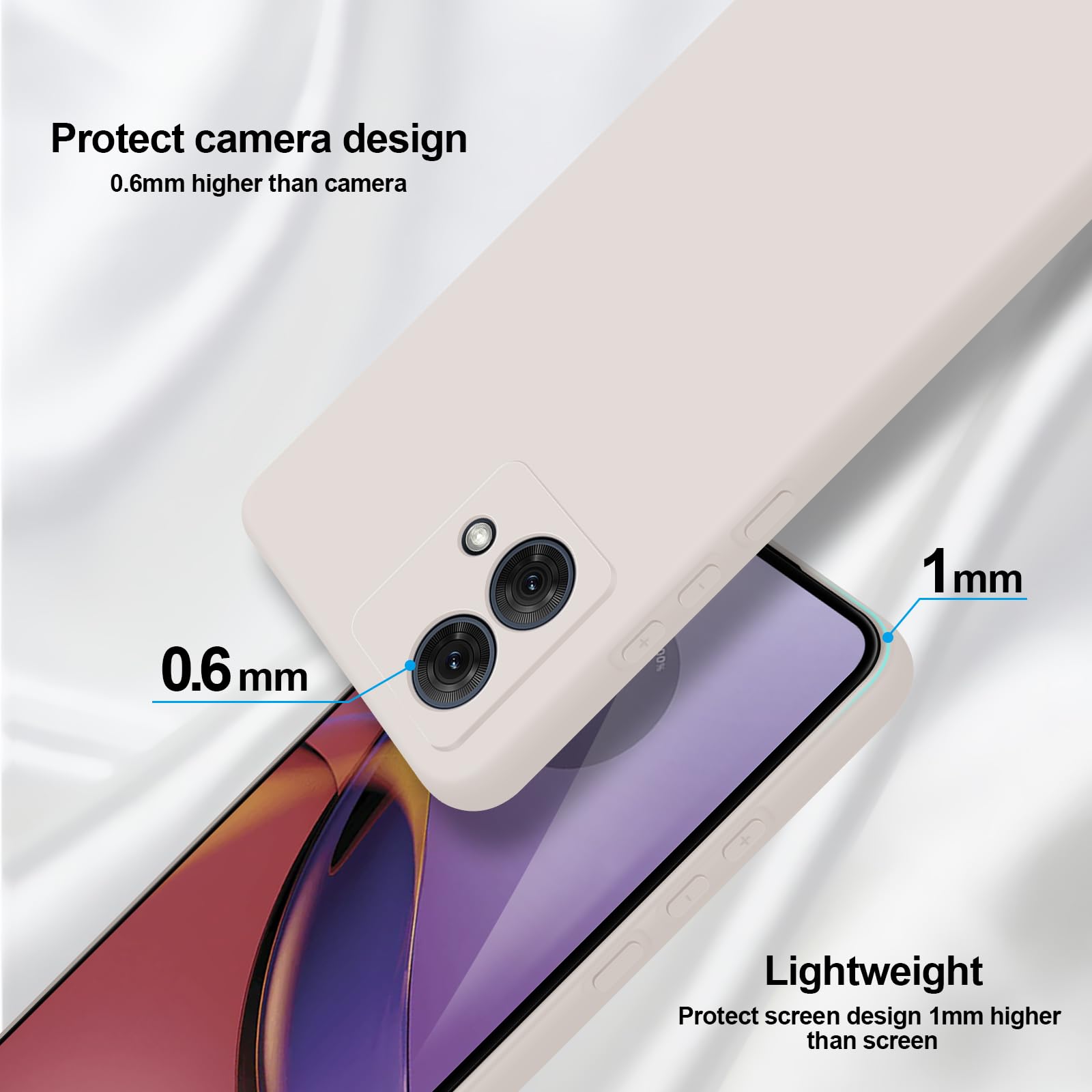 GiiYoon Case Compatible with Motorola Moto G84, Silky-Soft Touch Full-Body Protective Phone Silicone Case - Image 3