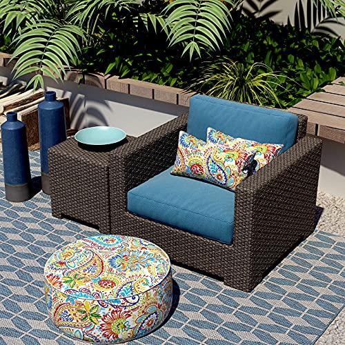 Lvtxiii Outdoor Lumbar Pillow Covers, 12” X 20” Patio Lumbar Pillow Cases Only Water-Repellent Lumbar Cushion Cases For Garden Home Patio Furniture Decoration, Pack Of 2 Paisley Chili #TOP4