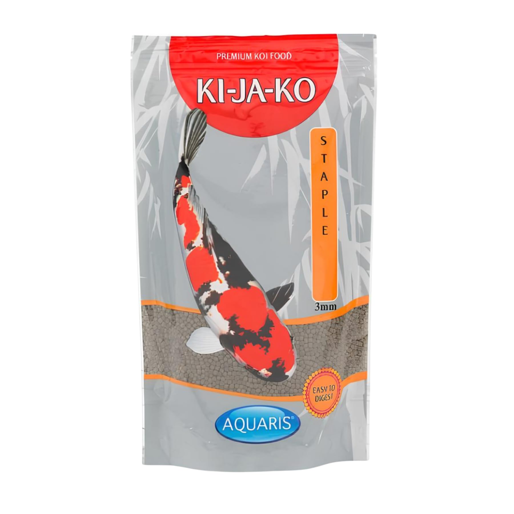 Staple es un alimento Flotante para Koi de 3 kg/3 mm, con Baja Densidad de energía, Que se Puede Alimentar Durante Todo el año a una Temperatura de 10 °C