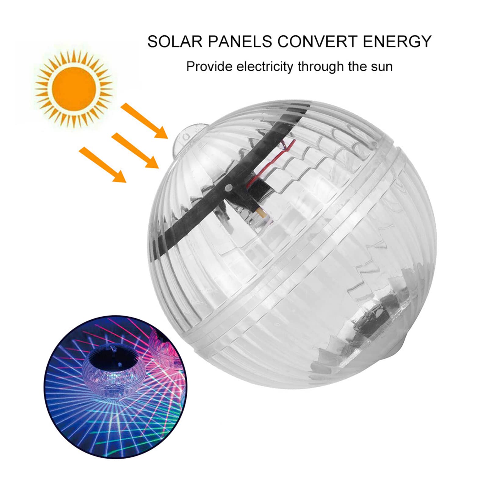 Oświetlenie stawu, 3 szt. Solarny staw pływający światło-wodoodporna dioda LED 7 zmieniająca kolor oświetlenie basenu ogrodowego do stawu/ogrodu/podwórka/basenu/fontanny/akwarium