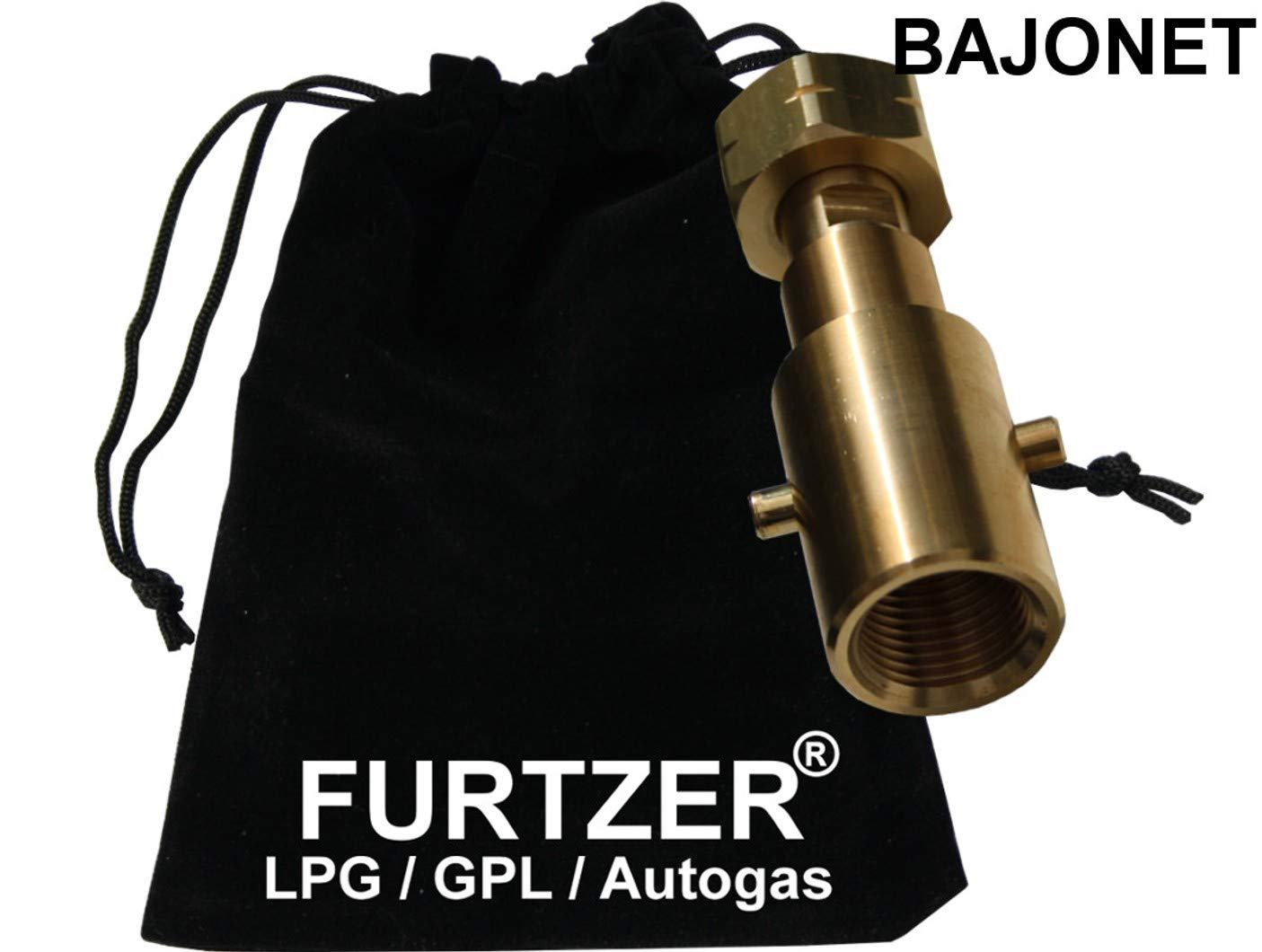 LPG GPL Autogas Tankadapter Acme/Dish/EURONOZZLE/BAJONETT Gasflaschen Propangas Lang Adapter mit Stoffbeutel by