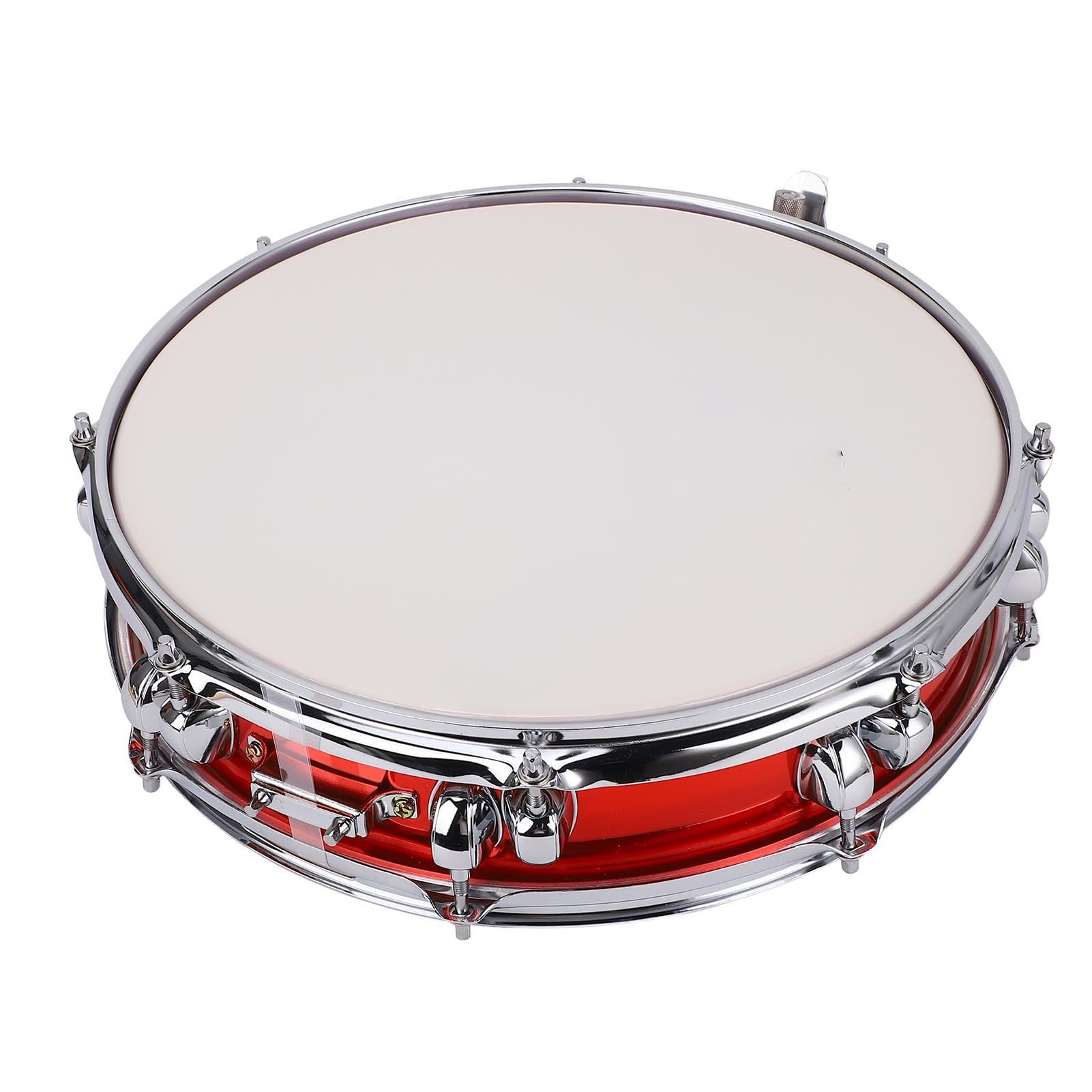 Generic Rullante da 14 Pollici, Leggero e Resistente con Bacchette, Perfetto per Studenti Principianti e Sessioni di Pratica Nella Musica Pop (rosso)