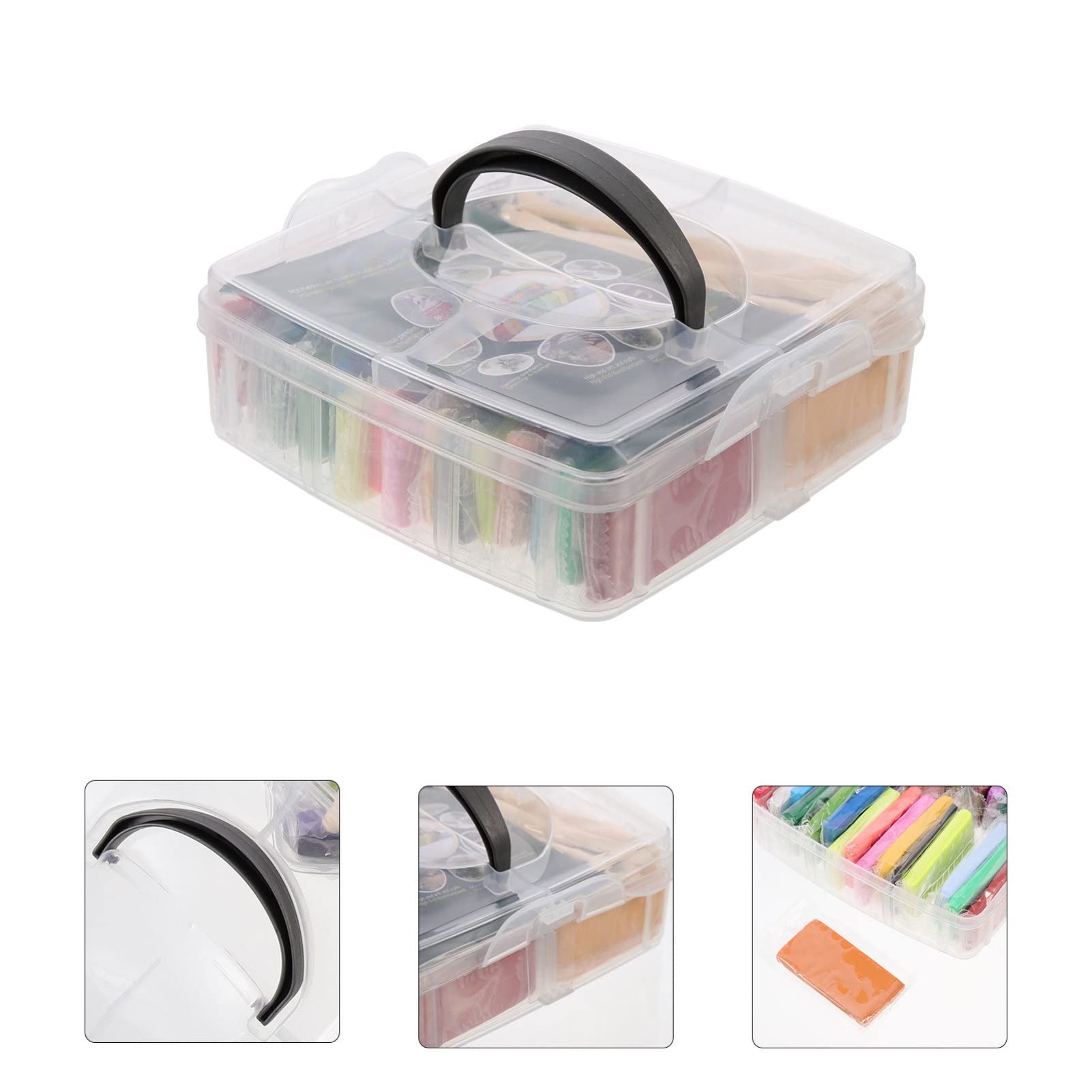 EXCEART Kit Fai Da Te Per Argilla Strumenti Per Scolpire Argilla Polimerica Colorata Kit Per Realizzare Portachiavi e Orecchini