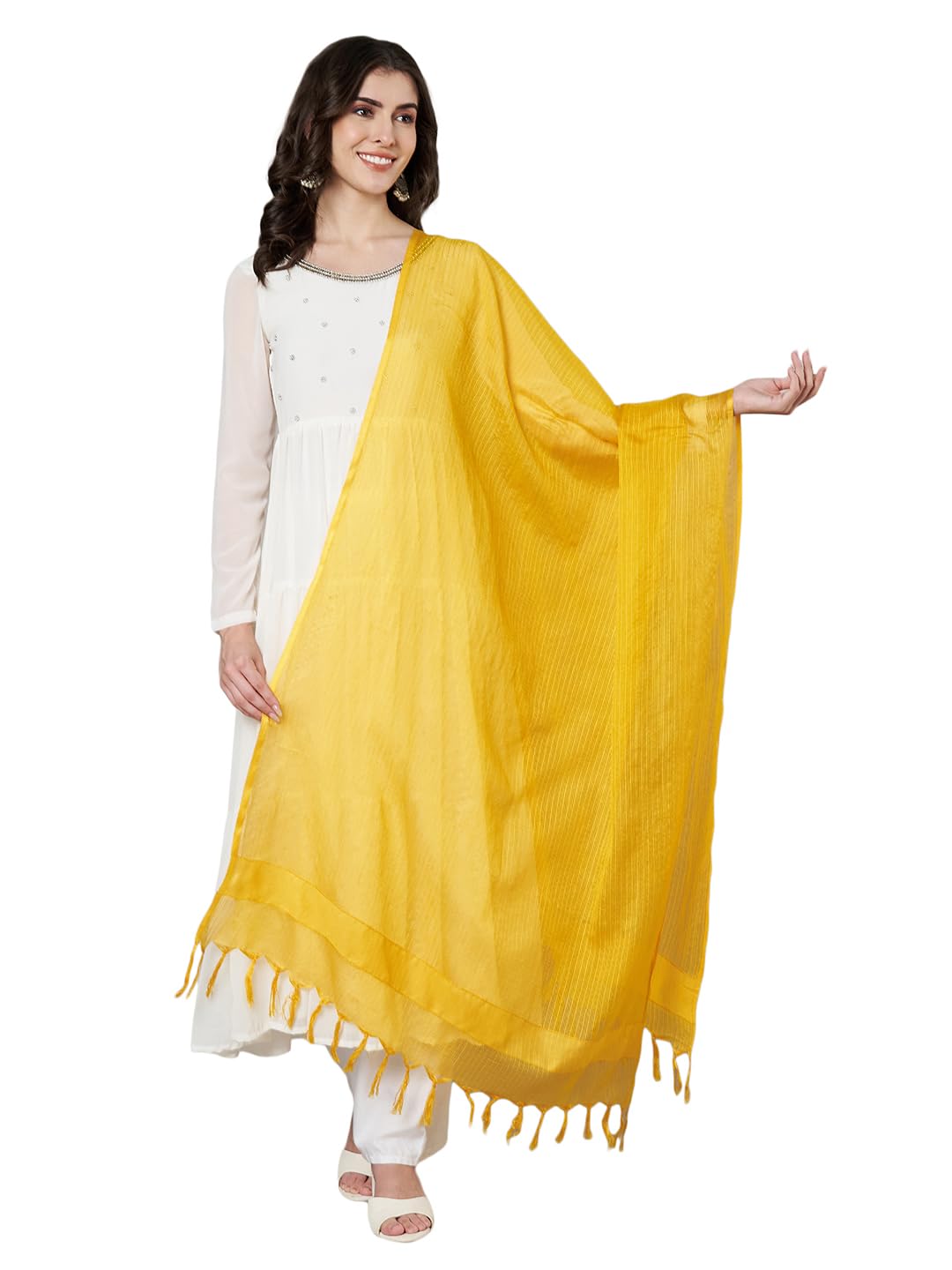 muffly Kota Cotton Doriya Dupatta | Dupatta for Women's | Perfect For Casual Wear | 2.5 Meters |-picture-22