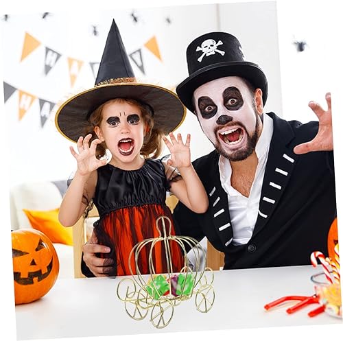 Miniatura 4 de IMIKEYA 3 cajas de calabaza fruta caja de dulces regalo bebé decoración regalos de Navidad boda florero princesa carruaje figura delicada