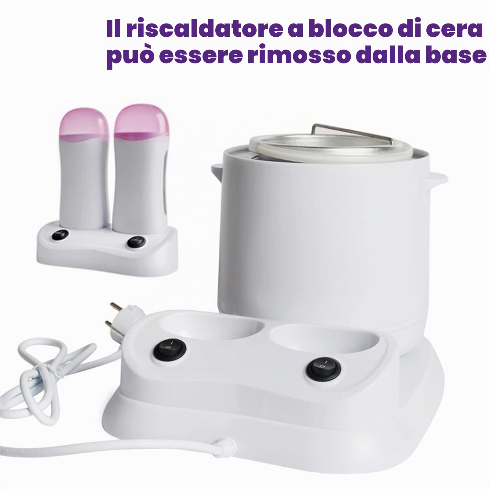 Cera depilatoria Waxing, 800 g, 2 pezzi, macchina per la depilazione, scaldabagno elettrico, 100 g, spina UE 220 V