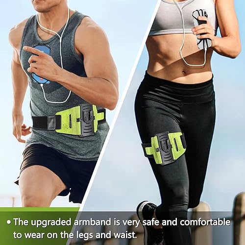 Miniatura 2 de Soporte de teléfono para piernas y brazos de cintura. Soporte para teléfono con brazalete para correr es giratorio de 360 y desmontable. Brazalete