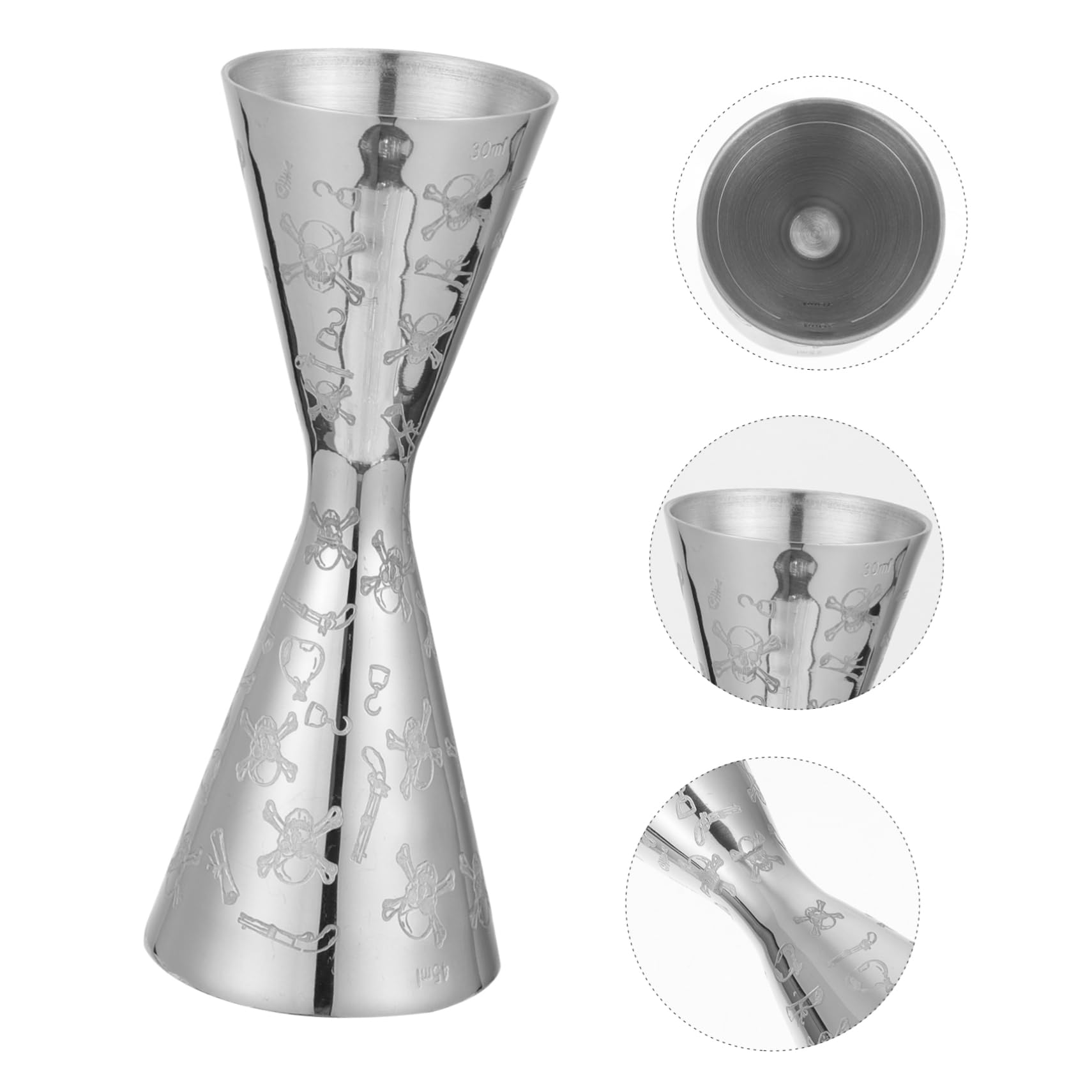 Misurino per Cocktail in Acciaio Inossidabile Misurino per Cocktail da Bar Tazza Misuratrice da 1/2 Oncia per Misurazioni Precise in Cucina E Bar Design Robusto E Duraturo