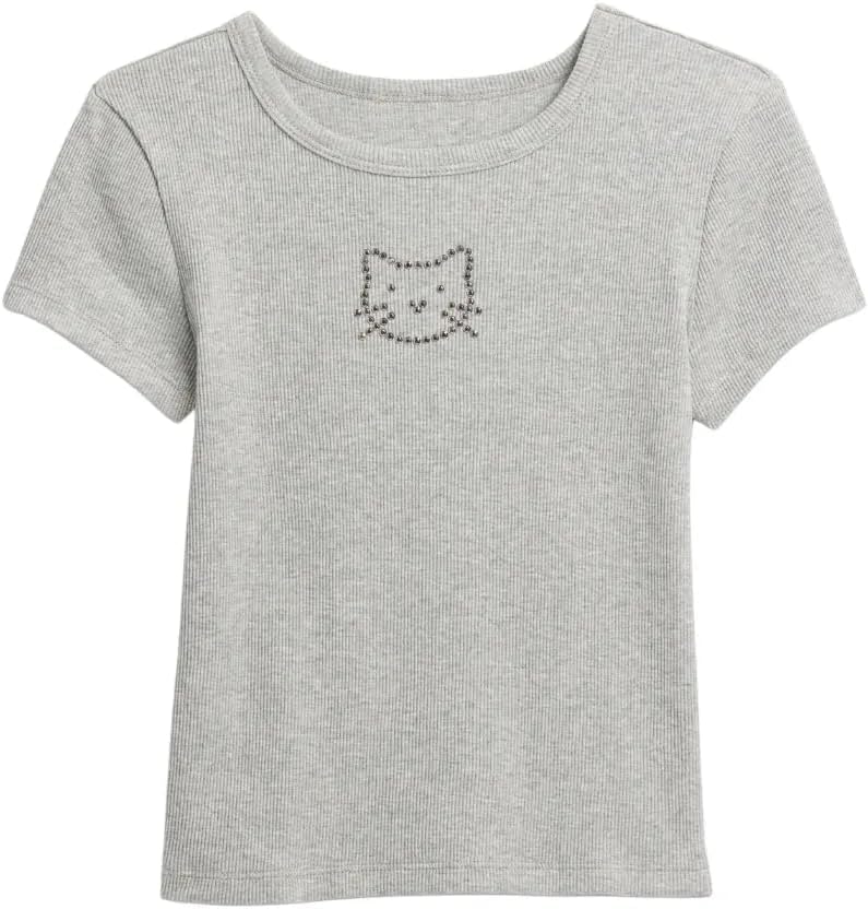Gap Girls' Short Sleeve Ribbed Tee