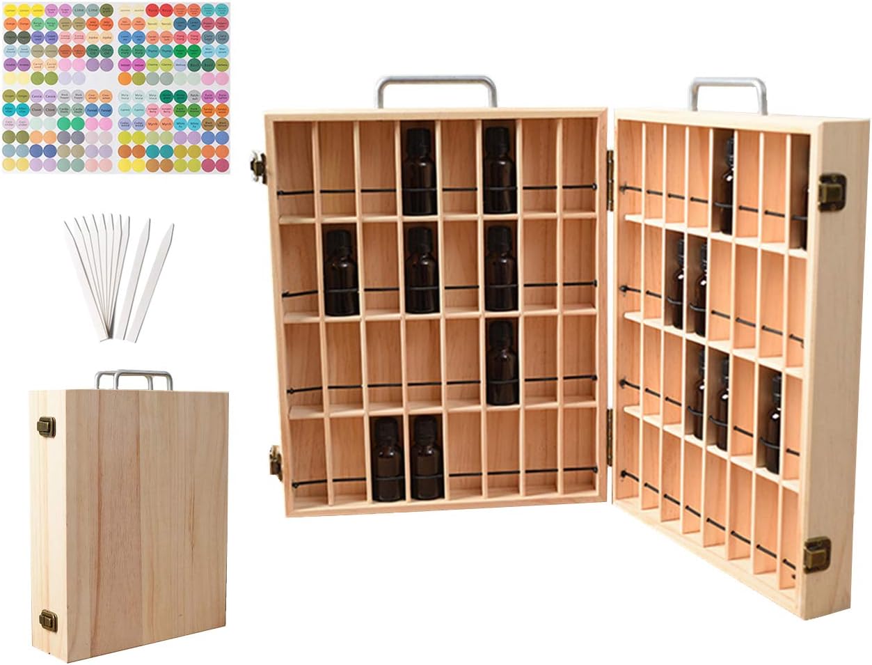 MKNZOME Boite Rangement Huile Essentielles, 72 Trous