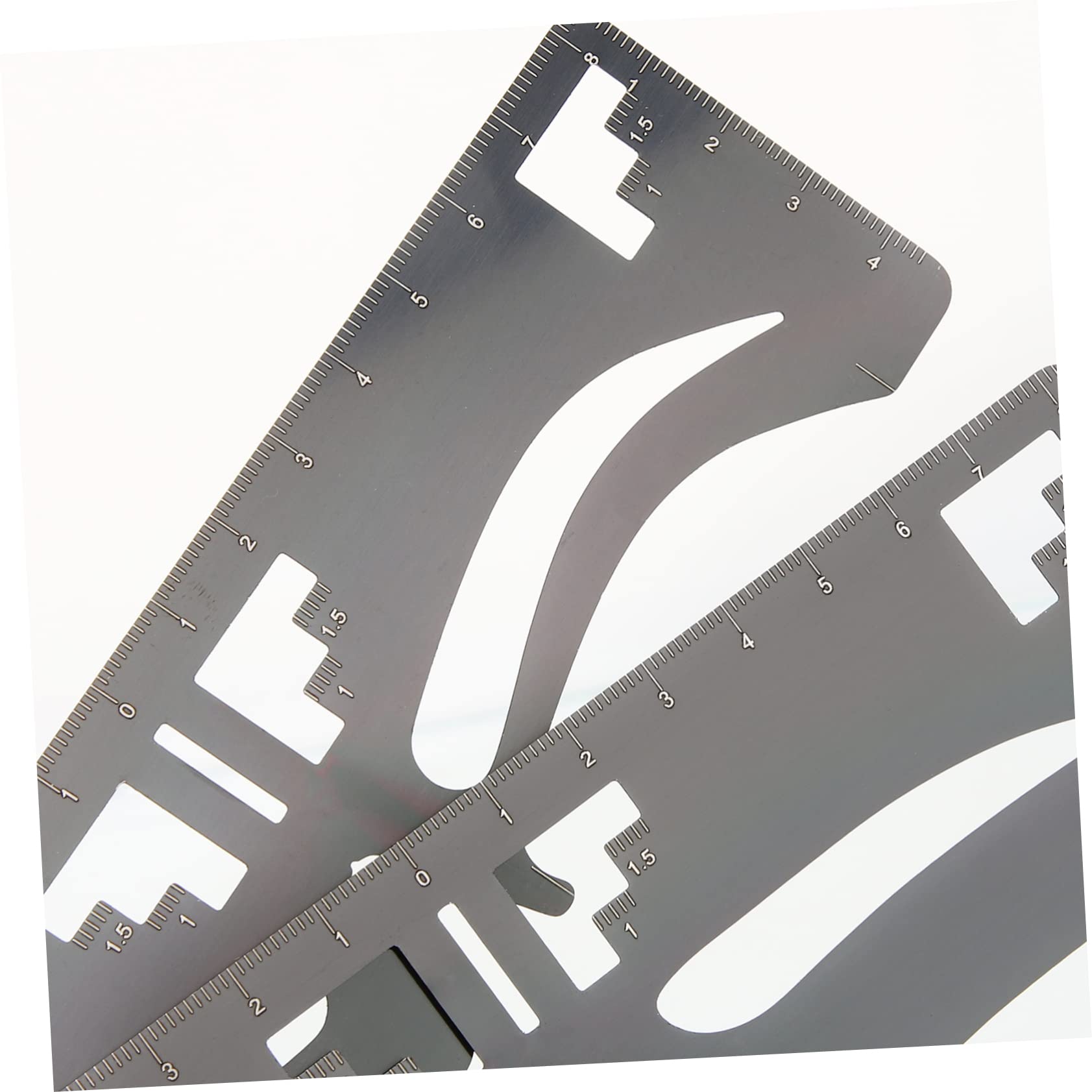 POPETPOP 8pezzi Ruler Per Sopracciglia Acciaio Inossidabile Guida Per Tracciare Sopracciglia Strumento Di Makeup Per Donne e Ragazze Design Facile e Pratico