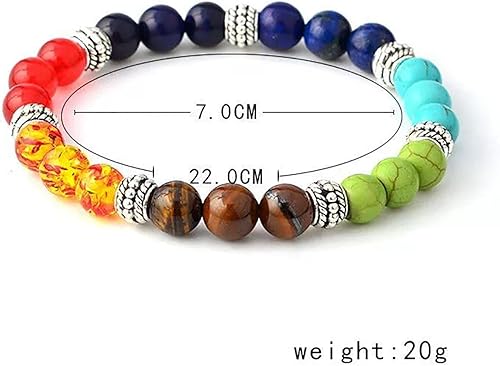 Miniatura 2 de Natural Stone Beaded bracelets for Women and Men FengShui Bracelets Stress Relief Anxiety 7 Chakras Bracelet with Gift Box Jewelry Gift for