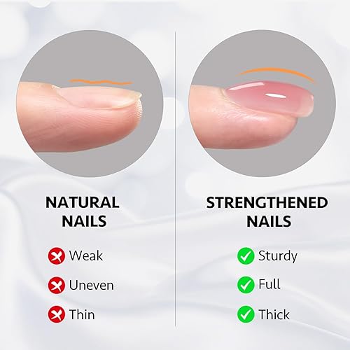 Miniatura 2 de GAOY Gel constructor para uñas, fortalecedor de uñas de 0.6 fl oz en una botella, gel duro para extensión de uñas, secado por luz UV de larga