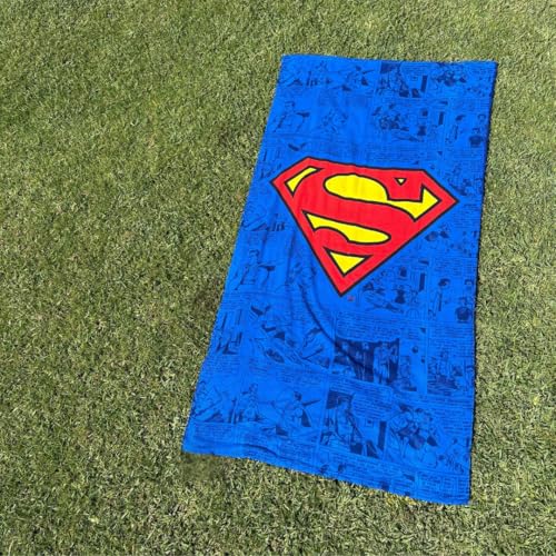 ARDITEX, Superman Strandtuch, Fanartikel, Strandtuch Kind, Mikrofaser Handtuch, Groß, 170 x 90 cm, Für Pool, Dusche, Bad, Liegestuhl, 240 g/m², 100% Polyester