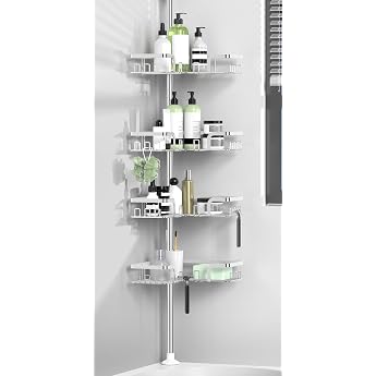 KEGII Telescopic Shower Shelf - Shower Shelf No Drilling Corner Stainless