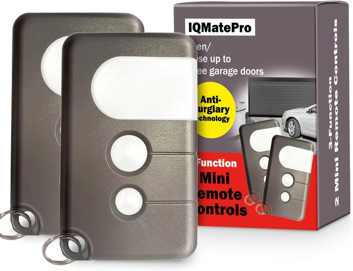 for 41D7675 041DJ002 050DCTBLK 045ACT 050DCTWFLK HBW7675 HBW7356 1D8169 50DCBL5 49DCTWF 47DCT for Craftsman Chamberlain LiftMaster Garage Door Opener Remote with Yellow Learn Button (2 mini remotes)