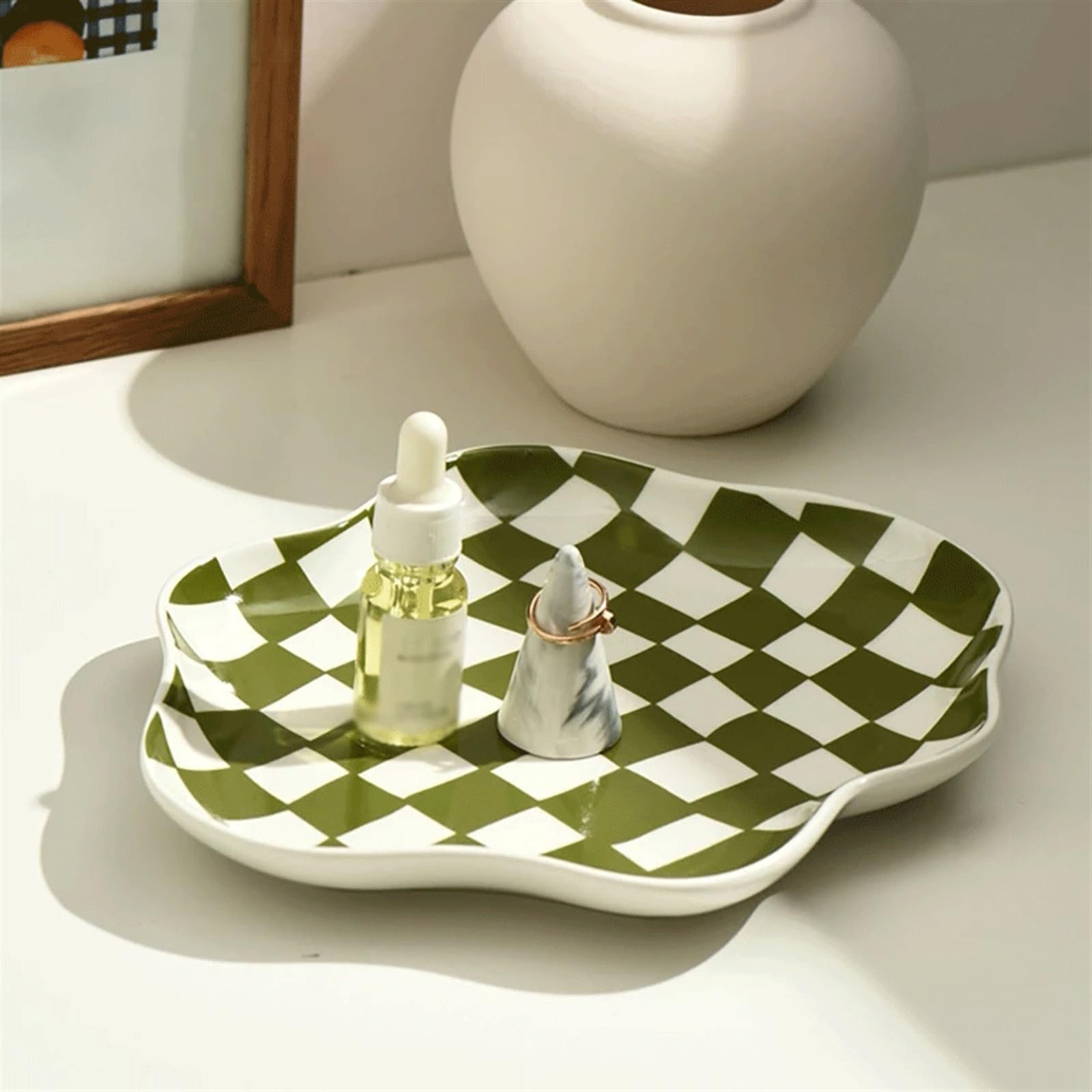 Talerz obiadowy Talerz ceramiczny Strona główna Talerz dekoracyjny Talerz na owoce Talerz deserowy Talerz do przechowywania Skandynawski talerzyk deserowy w kratkę Talerz na owoce Dekoracja domowa Vin