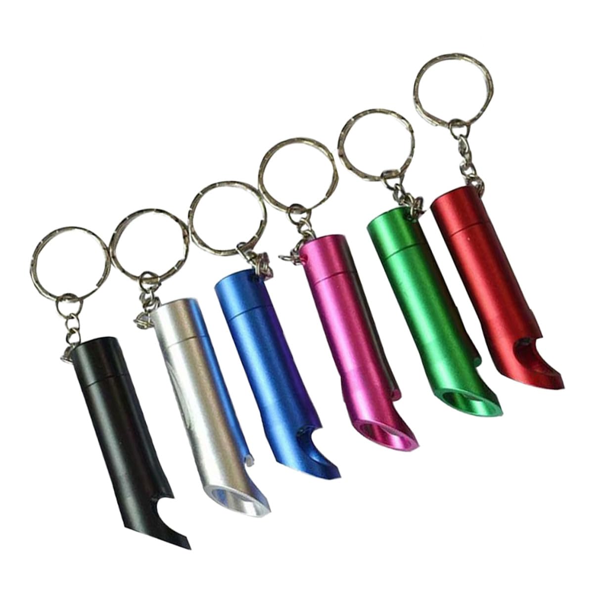 Porte-clés torche LED en alliage d'aluminium mini lampe de poche compacte pour homme femme