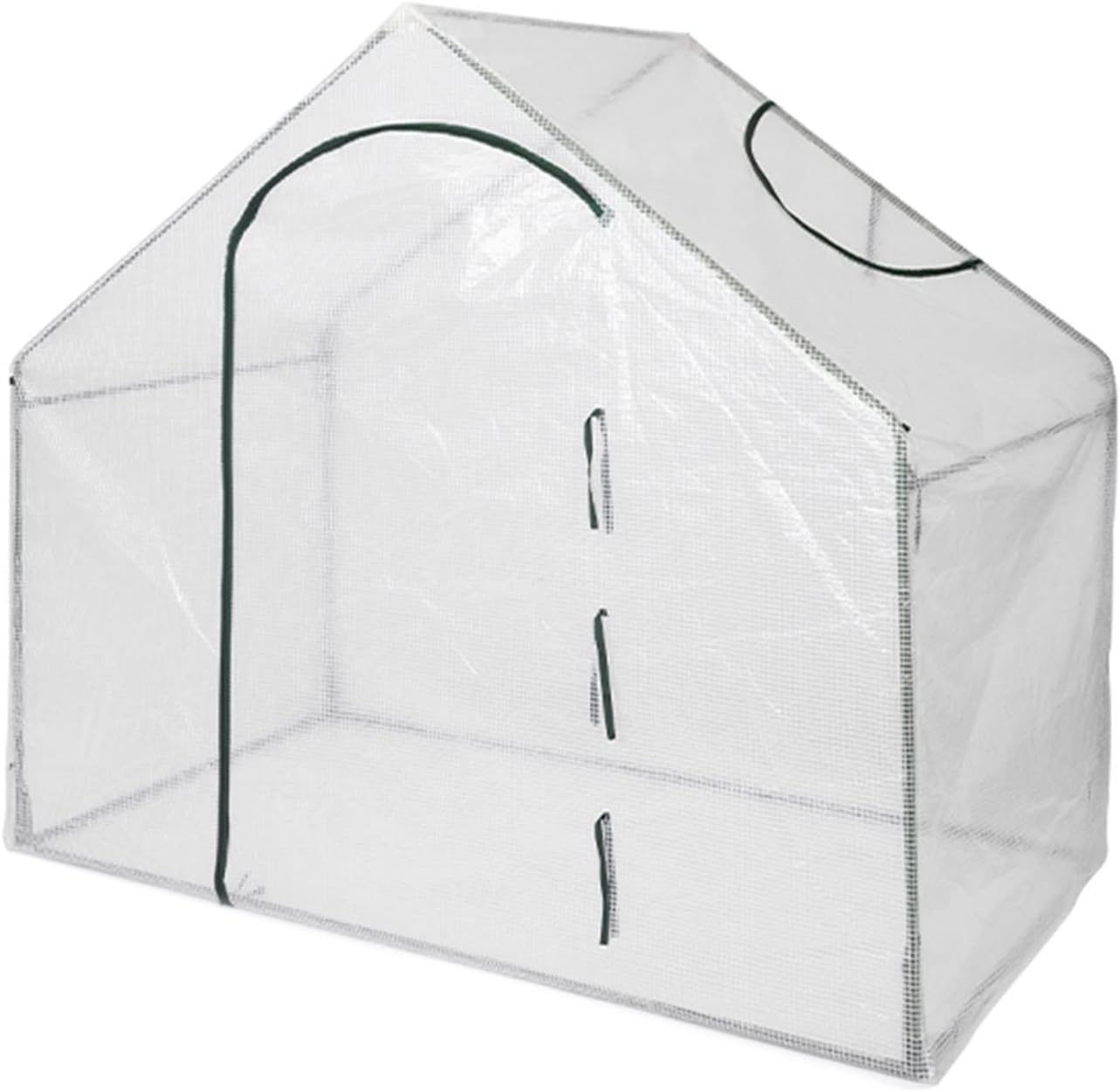 Greenhouse with Small Windows, Versatile use as Tomato House, Cold Frame and Plant House, Steel Frame & Reinforced PE Cover, Protects Plants from The Cold ( Color : White )