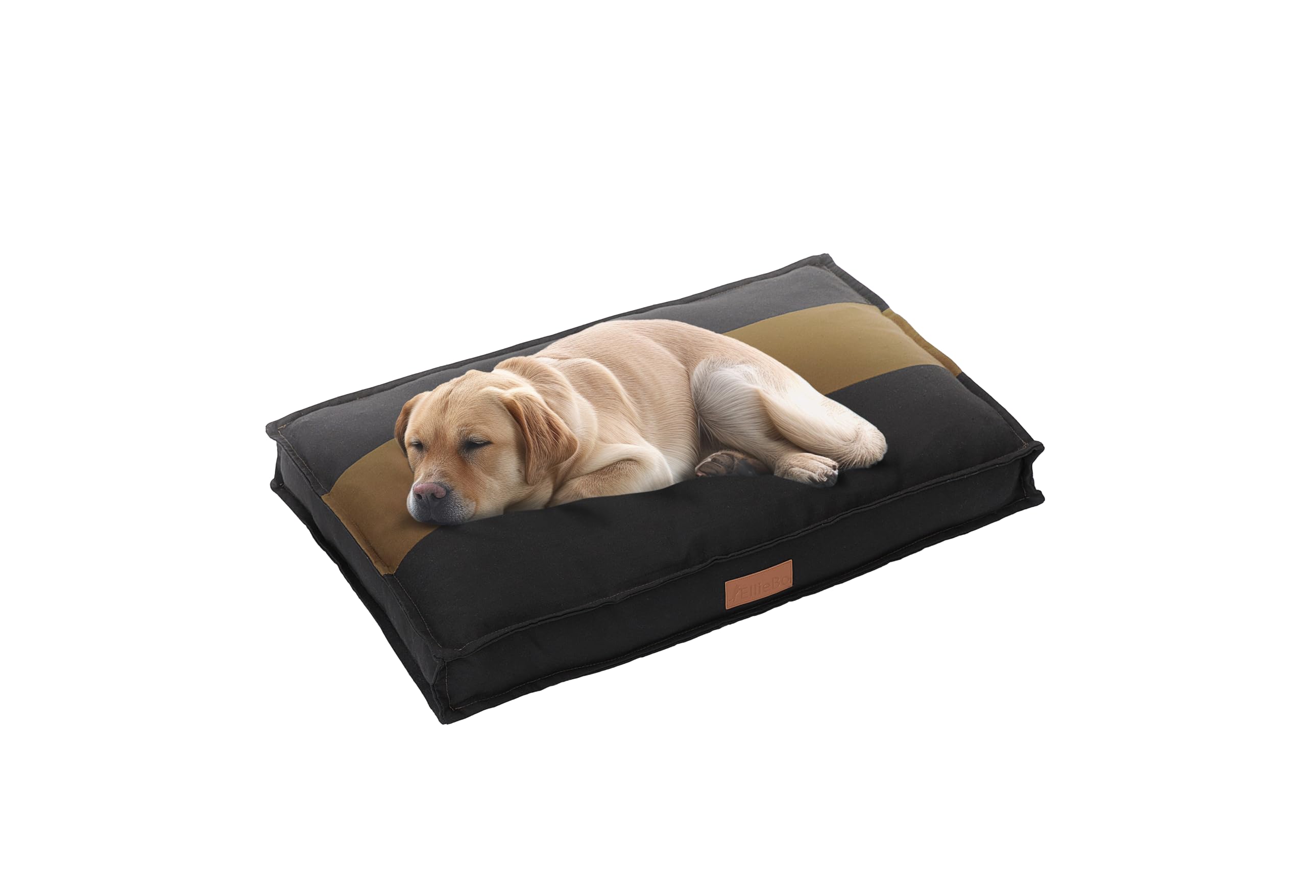 Ellie-Bo Jumbo High-Density Orthopaedic Foam Dog Bed for 60-inch Dog Cage/Crate - Striped Black/Brown