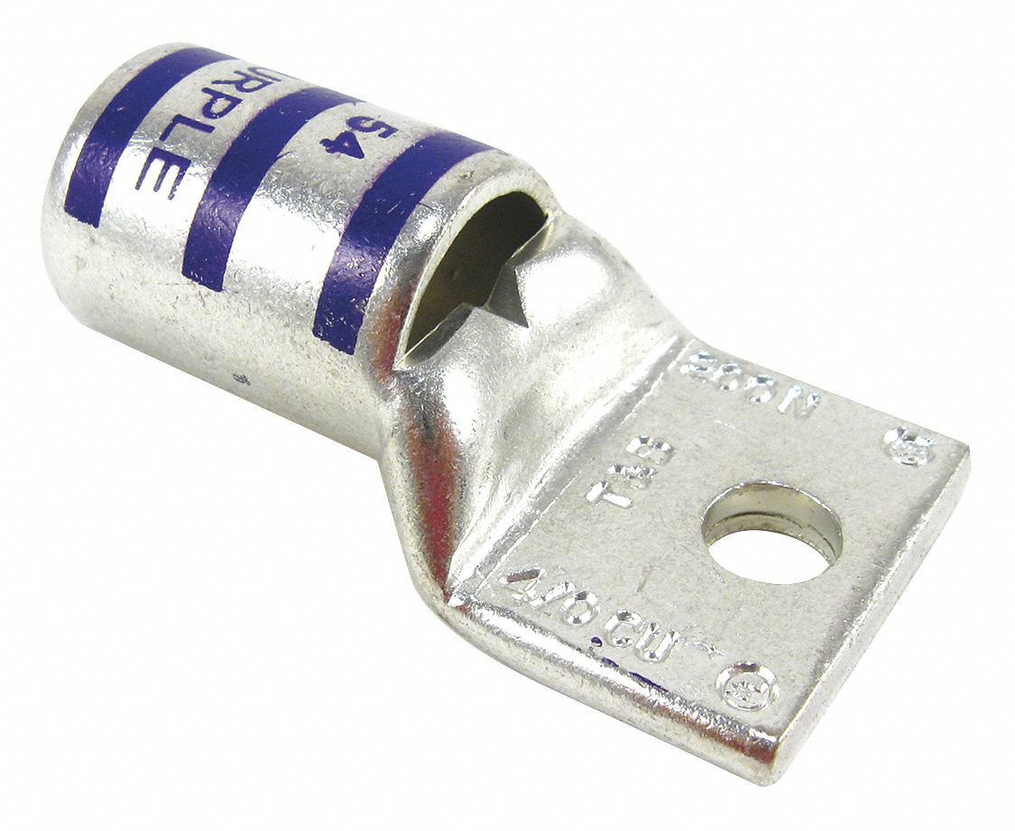 One Hole Lug Compress Connector, 4/0 Awg