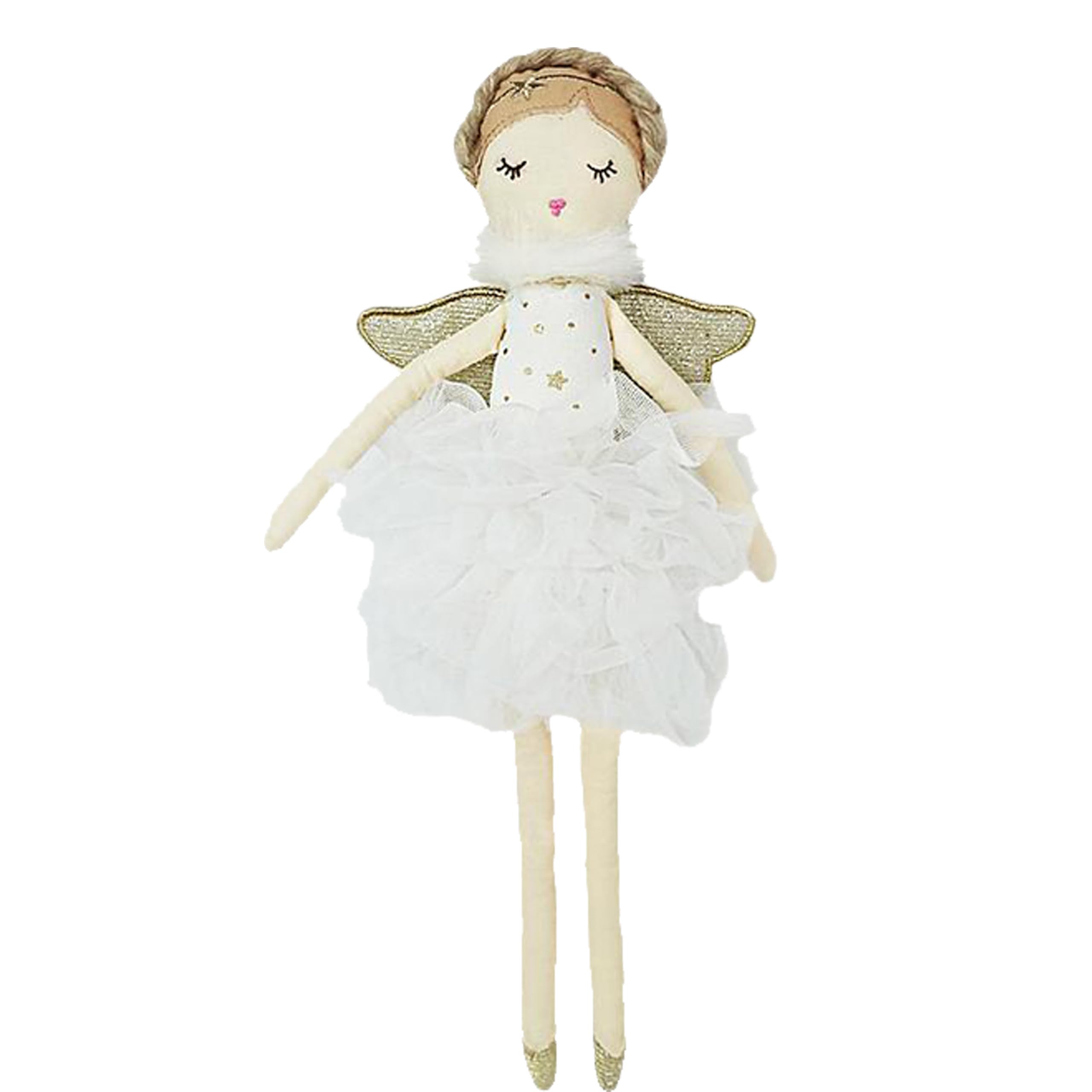 MON AMI Adele Small White Angel Stuffed Doll – 15”, Soft & Cuddly Plush Doll, Use as Toy or Room Decor, Great Gift for Kids of All Ages
