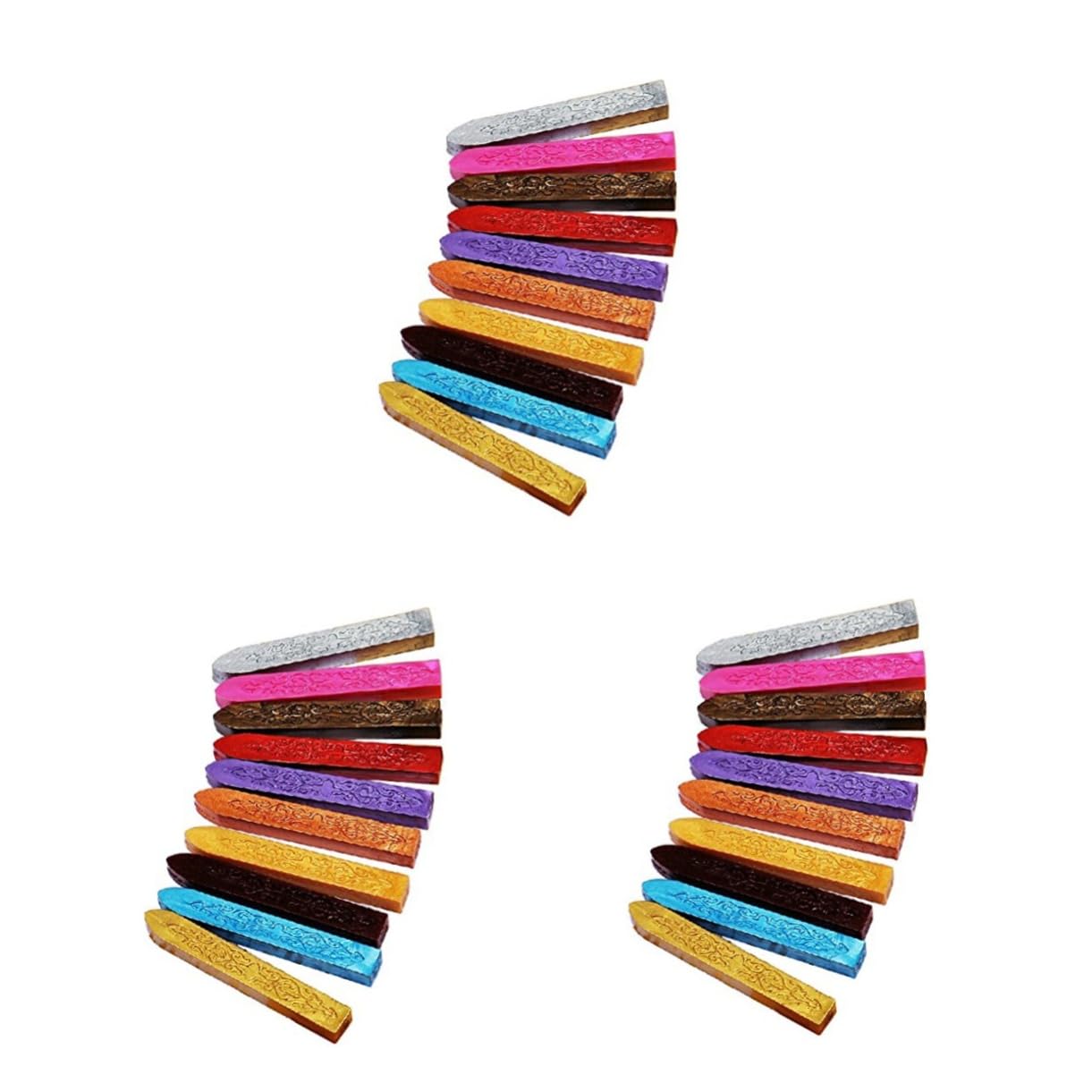 STOBOK 3stücke Farben Antike Geschnitzte Wachssticks Für Retro Vintage Siegelstempel Teiliges Stabil Docht Zum Versiegeln Von Briefen Und Flaschen