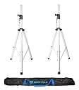 Rockville 2 Tripod DJ PA Church Club Scene White Speaker Stands+Carry Case, RVSS2 gallery image