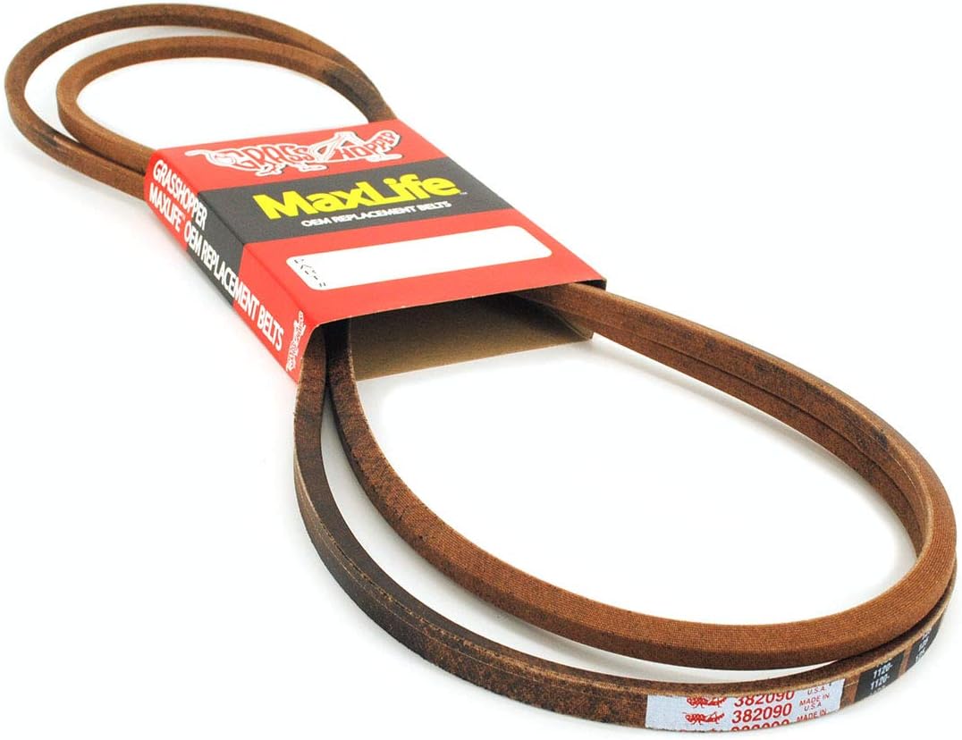 Grasshopper Lawn Mower MaxLife Belt, Designed to Specific Material, Dimensions, Shape, Construction and Pliability Standards That Ensure Superior Performance and Long Life, OEM Replacement Part 382090