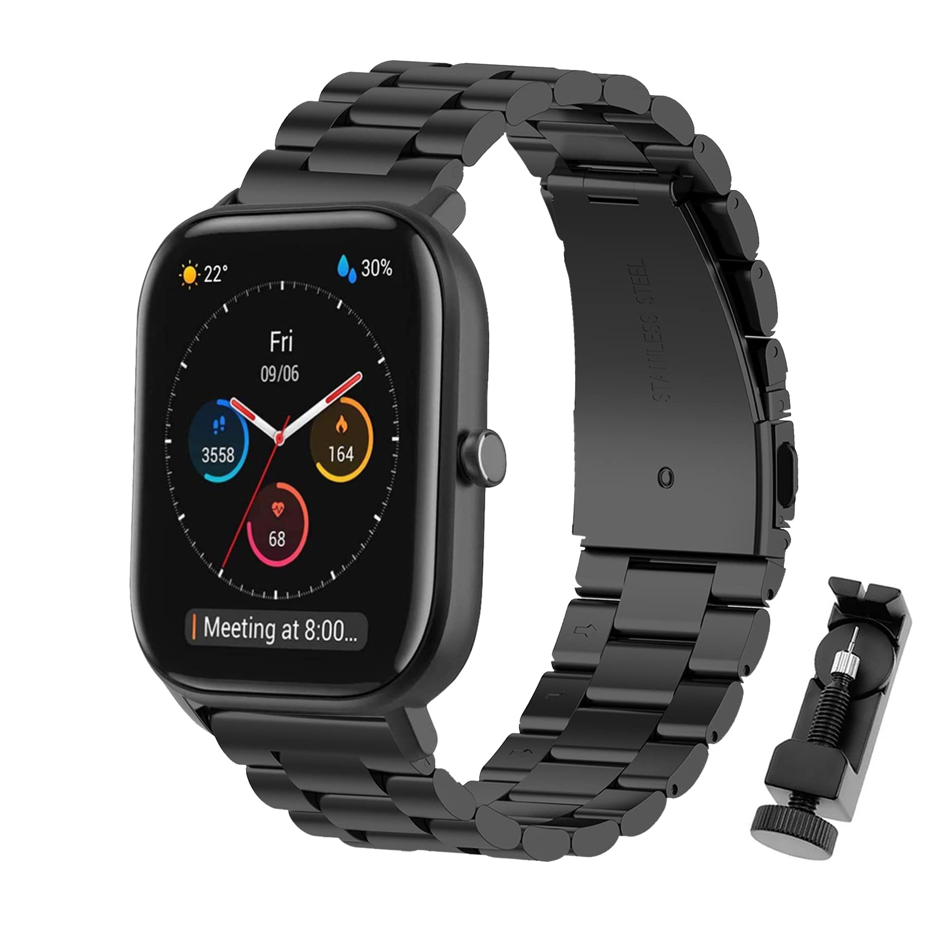 Metal Bands Compatible with Amazfit GTS 2/GTS 2mini/GTS 2e/Amazfit GTS 4 / GTS 4 Mini/Bip S Lite/Amazfit GTR 42mm/Amazfit GTS 3/GTS Strap, Compatible with Watch Band 20mm