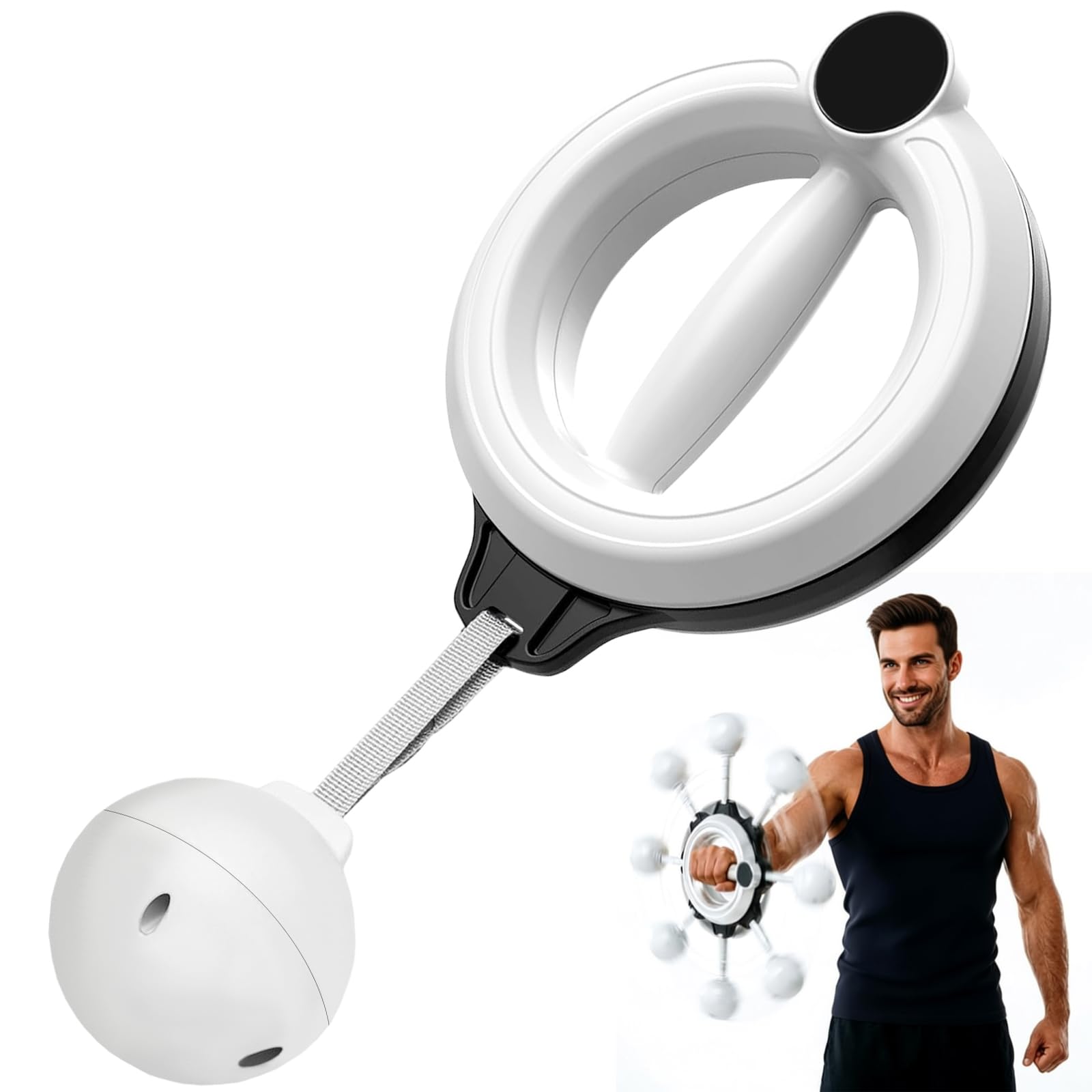 360° Rotierender Armtrainer, Unterarmtrainer, Brusttrainer und Handtrainer | Fitnessgerät für das Training der Schultern und der Armmuskulatur, Heimtrainingsgerät und Fitnessstudio-Workouts