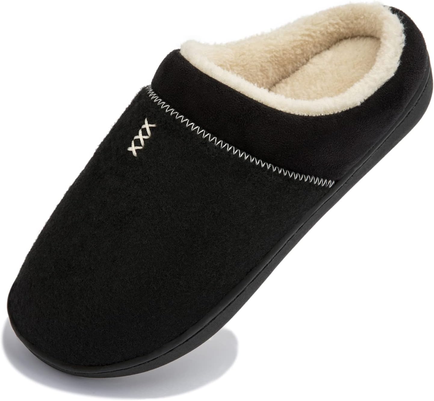 NewDenBer Women's Cozy Memory Foam Slippers Soft Fleece Lined Slip on Indoor Outdoor House Shoes
