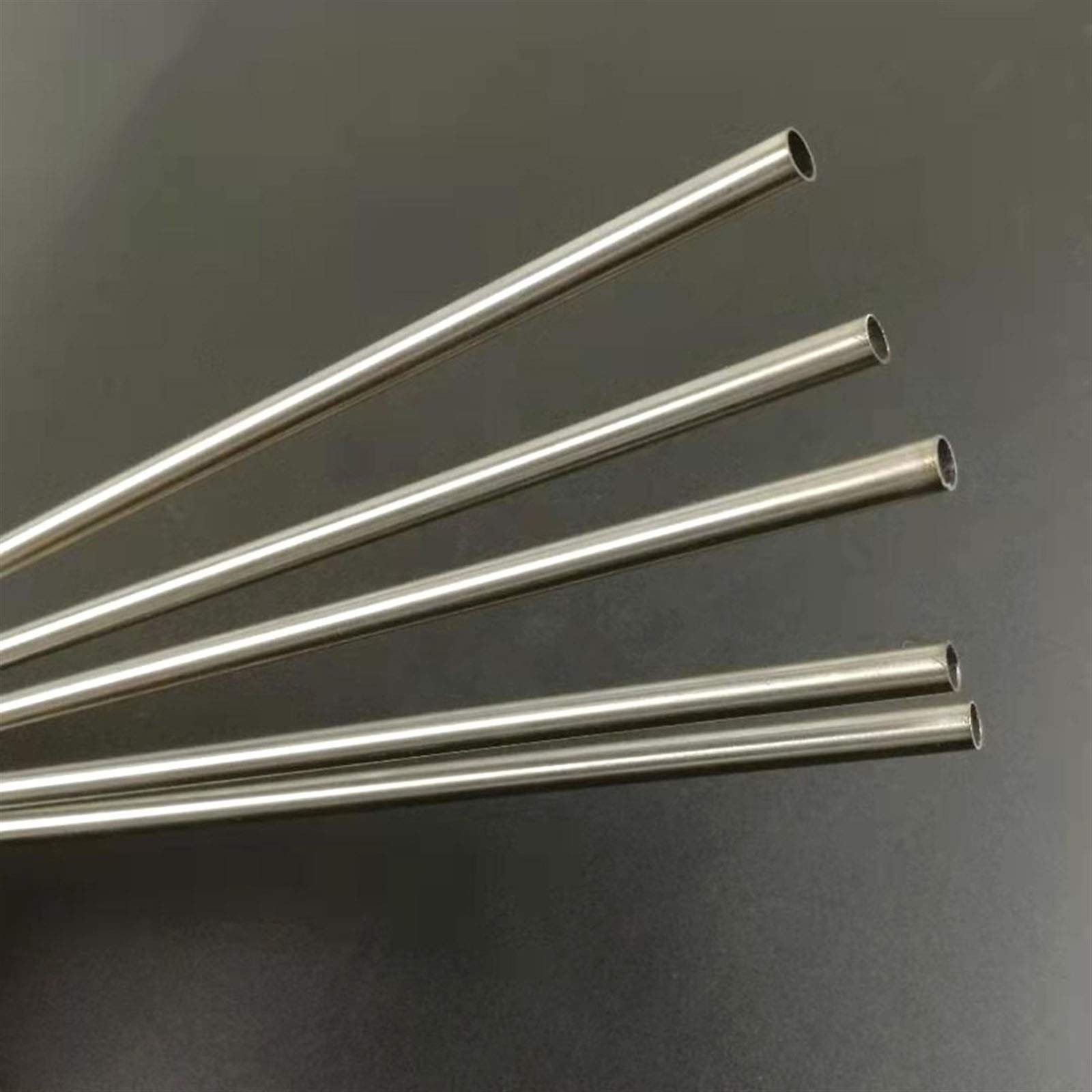 Rundrohr aus Edelstahl 304, 5 Stück 300 mm Länge Edelstahlrohr DIY Industrie Material Edelstahl Rundrohr Nahtloses gerades Rohr(8mm ODx0.5mm WT)