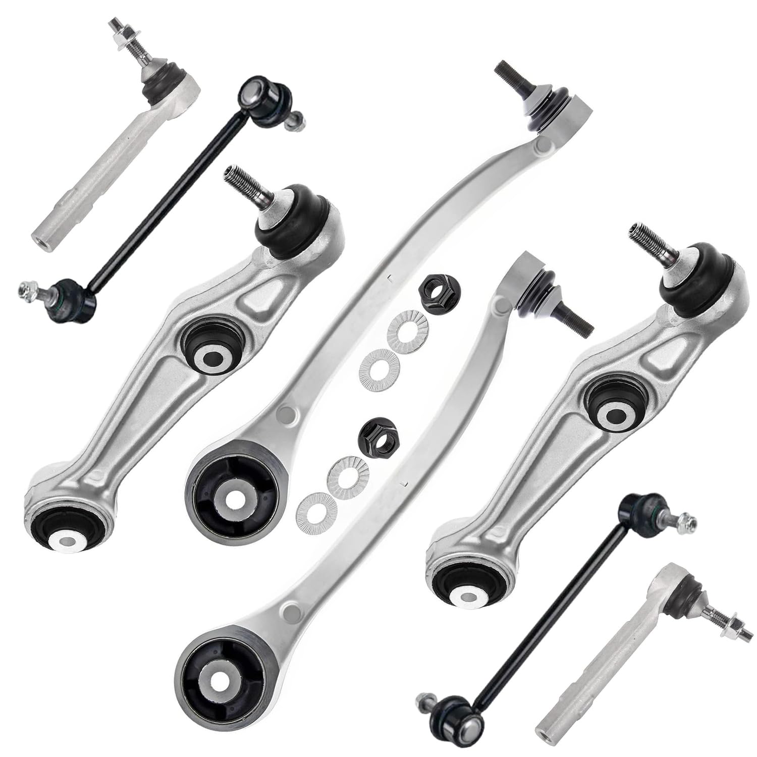 Photo 1 of ****SIMILAR ITEM***
Detroit Axle - 8pc Front End Suspension Kit for 2016-2021 Tesla Model X, 2017 2018 2019 2020, Upper Lower Rearward Forward Control Arms w/Ball Joints Sway Bar End Links Outer Tie Rod Ends Replacement