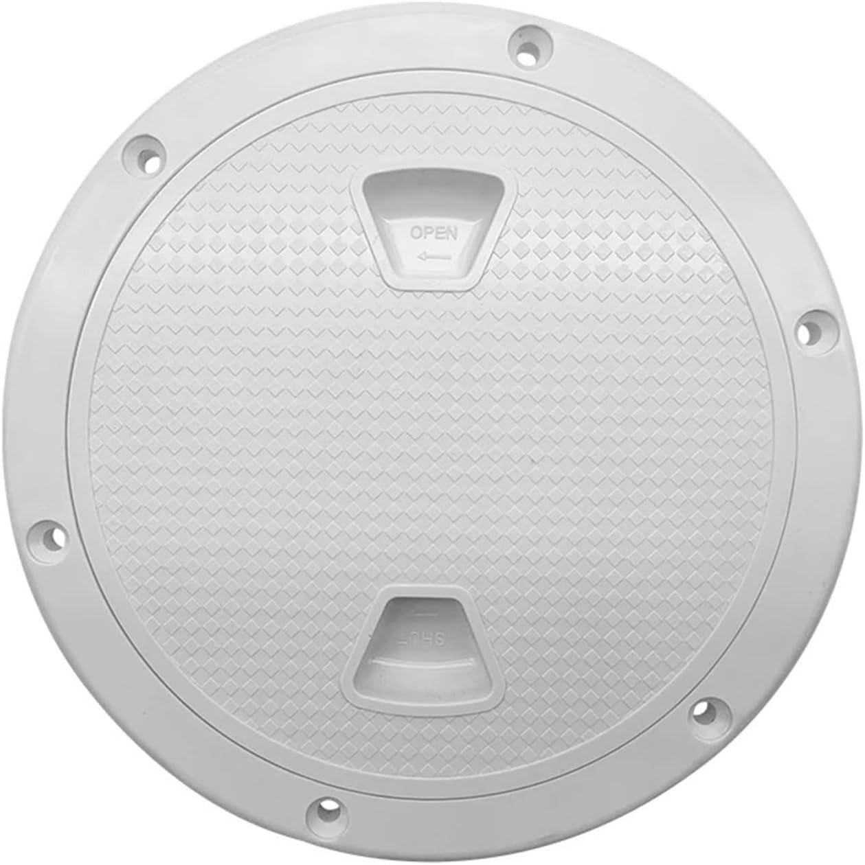 Ship Fittings 4/6/8 Inch ABS Plastic Round Deck Inspection Plate Hatch Cover Deck Plate Non Slip for Marine RV Yacht Boat Accessories White Marine Hardware(8 inch Black)
