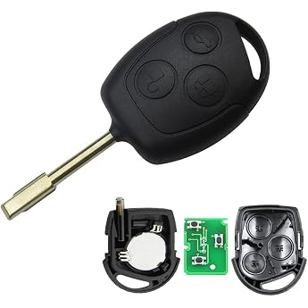 Heart Horse 3-Button Replacement Car Remote Control Key Shell Compatible with Mondeo Focus Fiesta KA Transit with 433 MHz 4D60 Chip Focus Remote Control Fiesta Remote Key Case