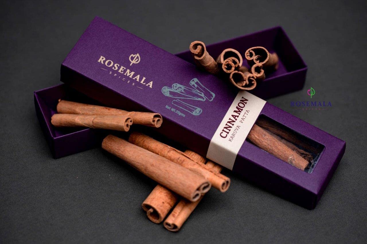 ROSEMALA SPICES Whole Spices Eco-Friendly Gift Box (Black Pepper, Cardamom, Cloves, Cinnamon) 3