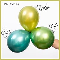 Vista 4 de PartyWoo Globos metálicos de color verde lima, 140 unidades, diferentes tamaños, paquete de 18, 12, 10, 5 pulgadas, kit de arco de globos