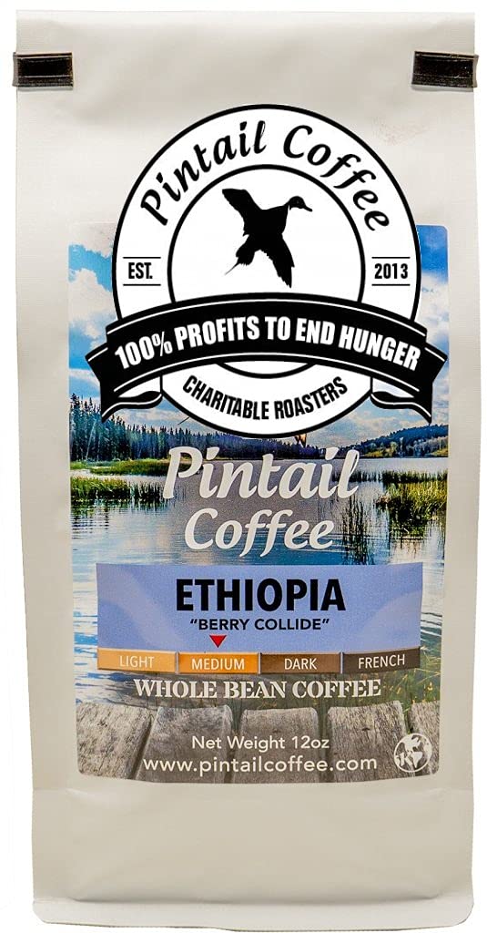 Pintail Coffee - Ethiopian "Berry Collide" Medium Roast, Whole Bean Coffee, 12oz bag