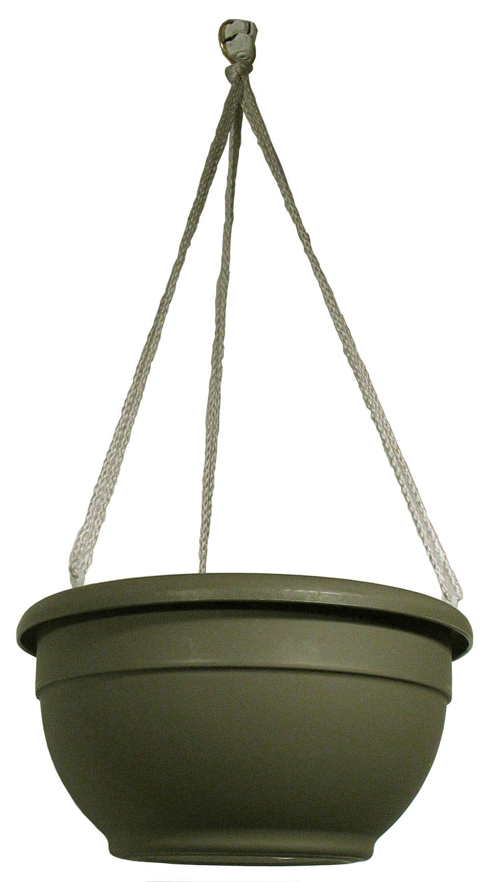 APOLLO PLASTICSH012-OLIVE 12-Inch Self-Watering Hanging Planter, Olive