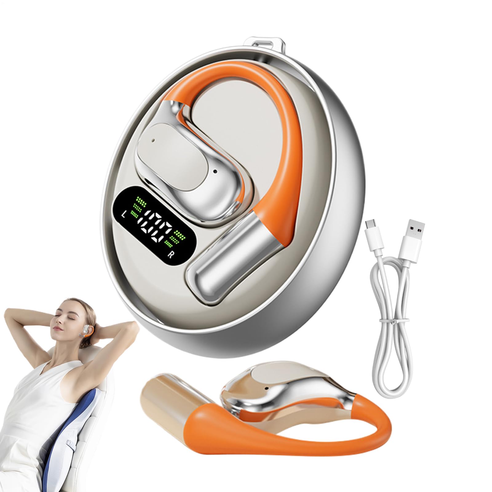 Language Translator Earbuds | Wireless Translation Earbuds | Open Design, Comfortable Fit, Instant Translating Headphones For Gym Workouts Travel